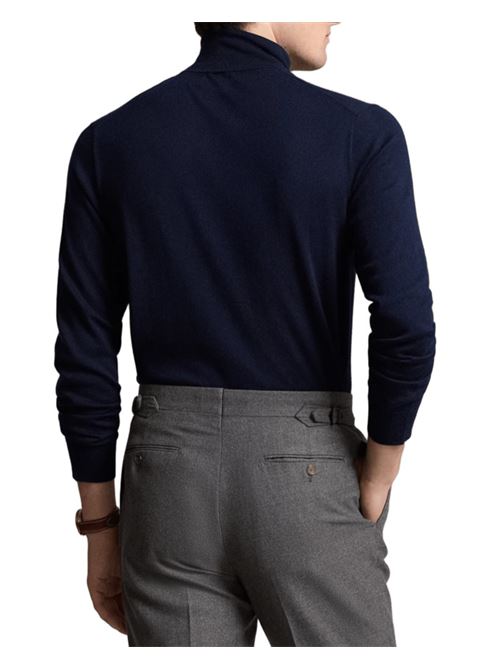 Maglia da uomo in lana a collo alto, colore hunter navy POLO RALPH LAUREN | 710946145001
